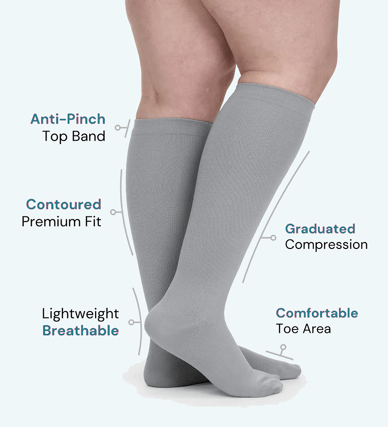 Legease™ Premium Wide-Calf Compression Socks - Leg Ease