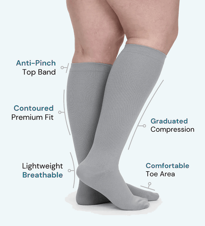 Legease™ Premium Wide-Calf Compression Socks - Leg Ease