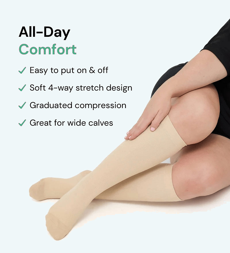 Legease™ Premium Wide-Calf Compression Socks - Leg Ease